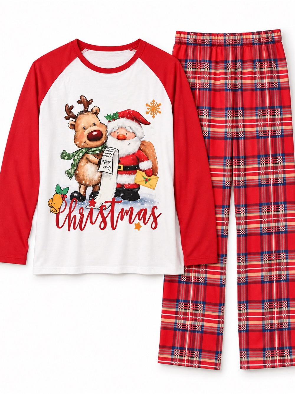 Men’s Christmas Santa reindeer pajama set 2XL